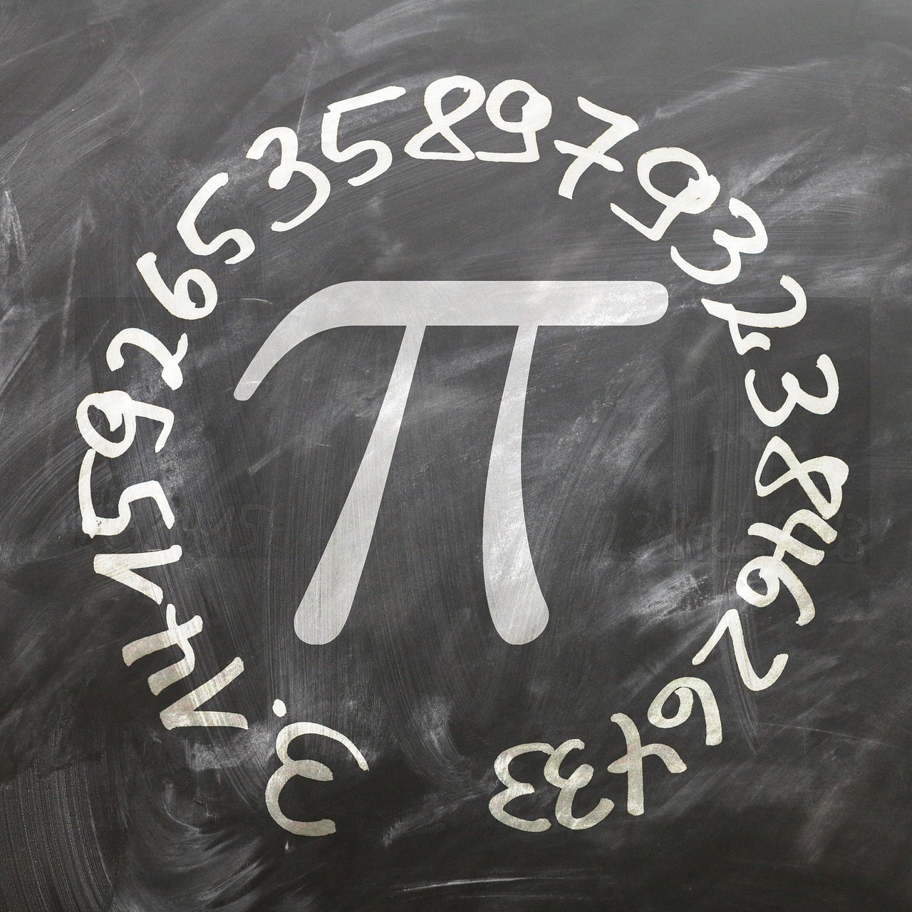 round version of pi digits around pi symbol